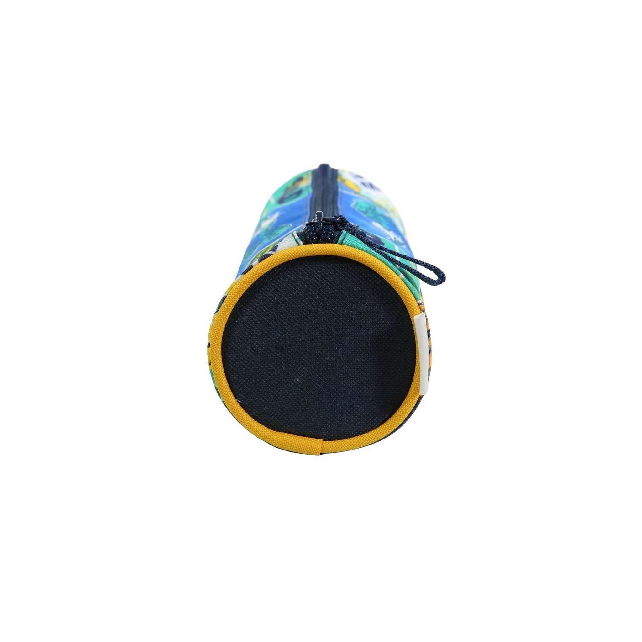 Voir la diapositive 3 : Bagtrotter BAGTROTTER Trousse scolaire ronde Phileas Bleue Dinosaure