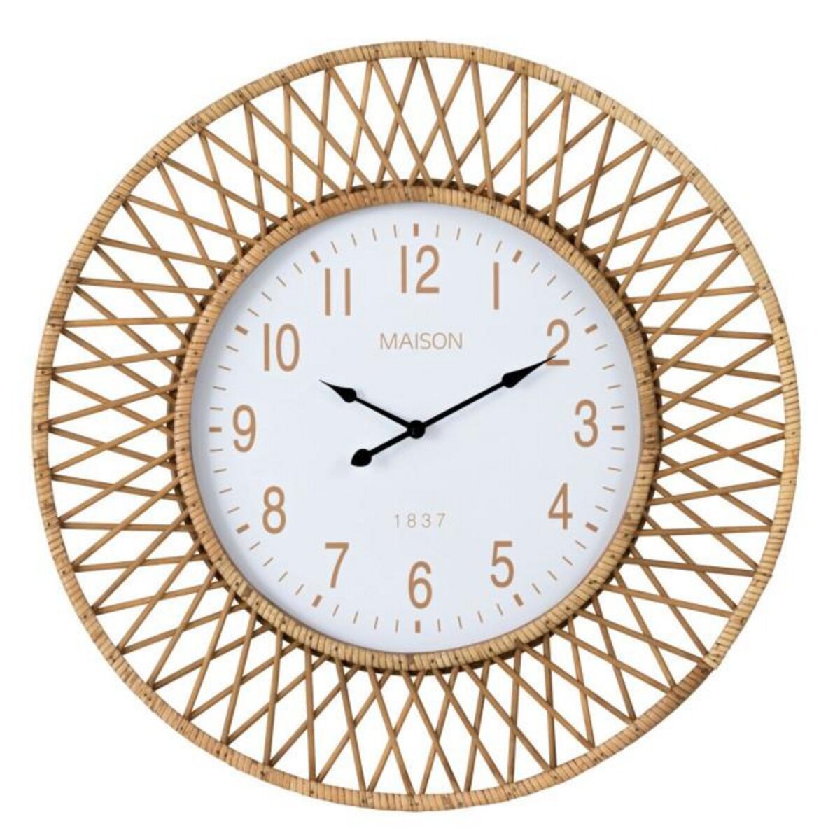 Paris Prix Horloge Murale en Rotin  Wonder  61cm Naturel