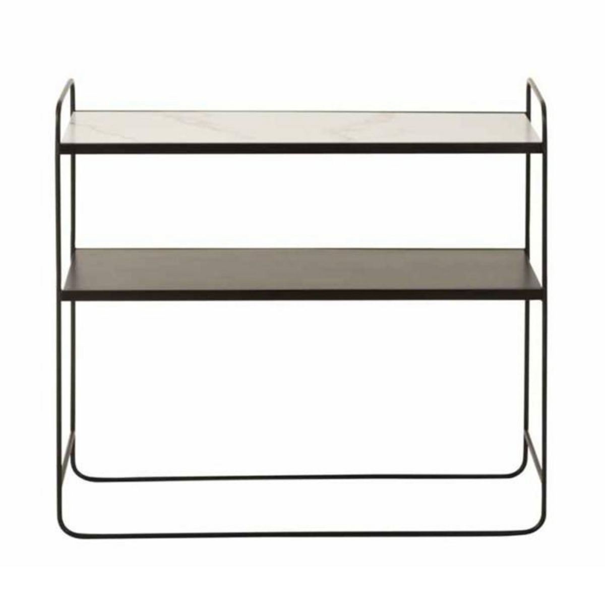 Paris Prix Console Design  2 Niveaux  90cm Noir & Blanc