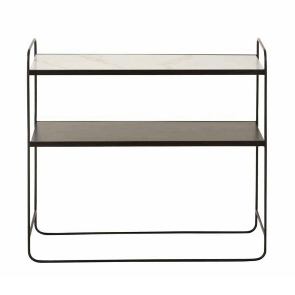 Paris Prix Console Design  2 Niveaux  90cm Noir & Blanc