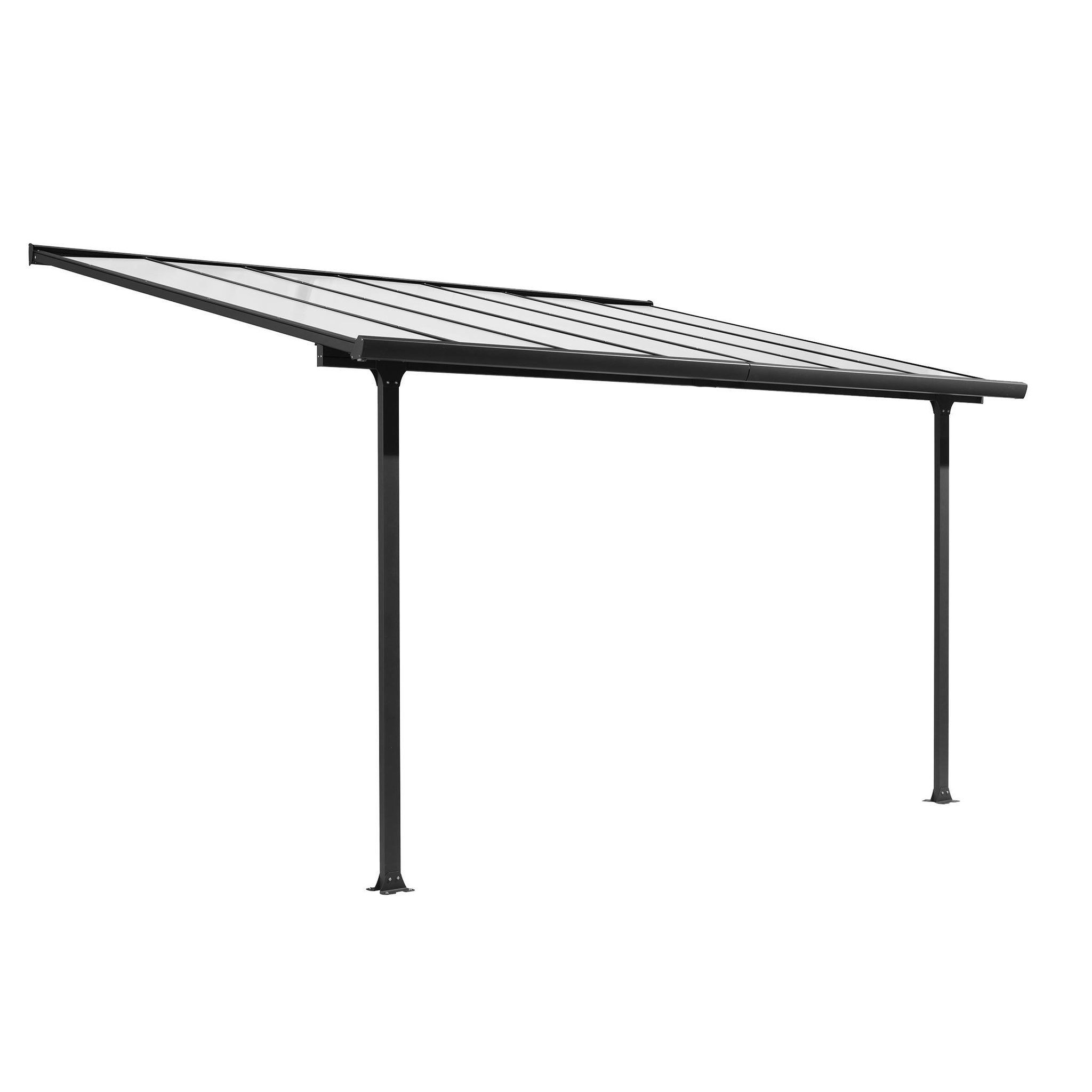 Voir la diapositive 3 : Pergola - Adossée - Aluminium - 9-21m²