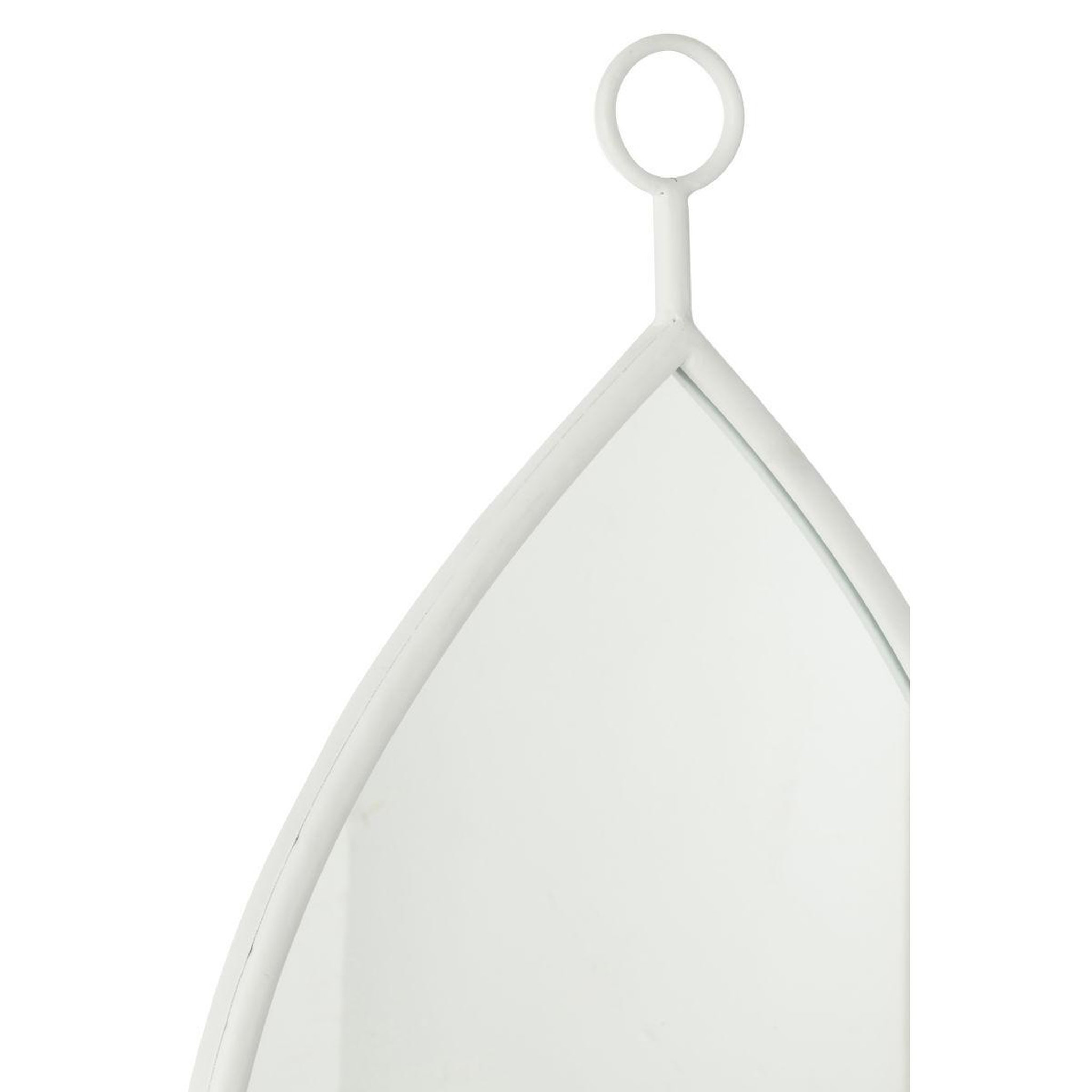 Voir la diapositive 2 : J-LINE Miroir Mural Design  Drop  61cm Blanc