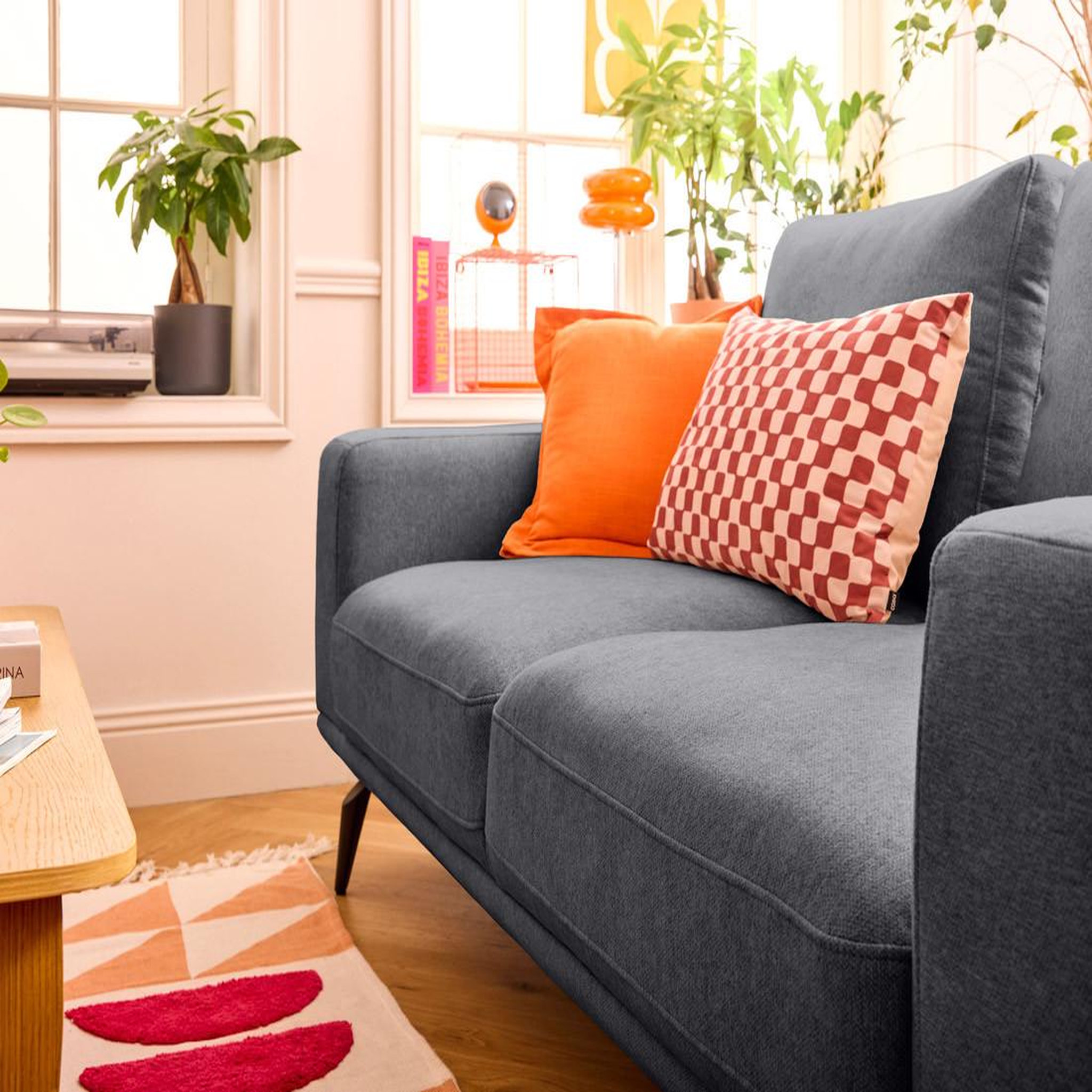 Voir la diapositive 3 : LISA DESIGN Vicence - canapé droit 2 places en tissu