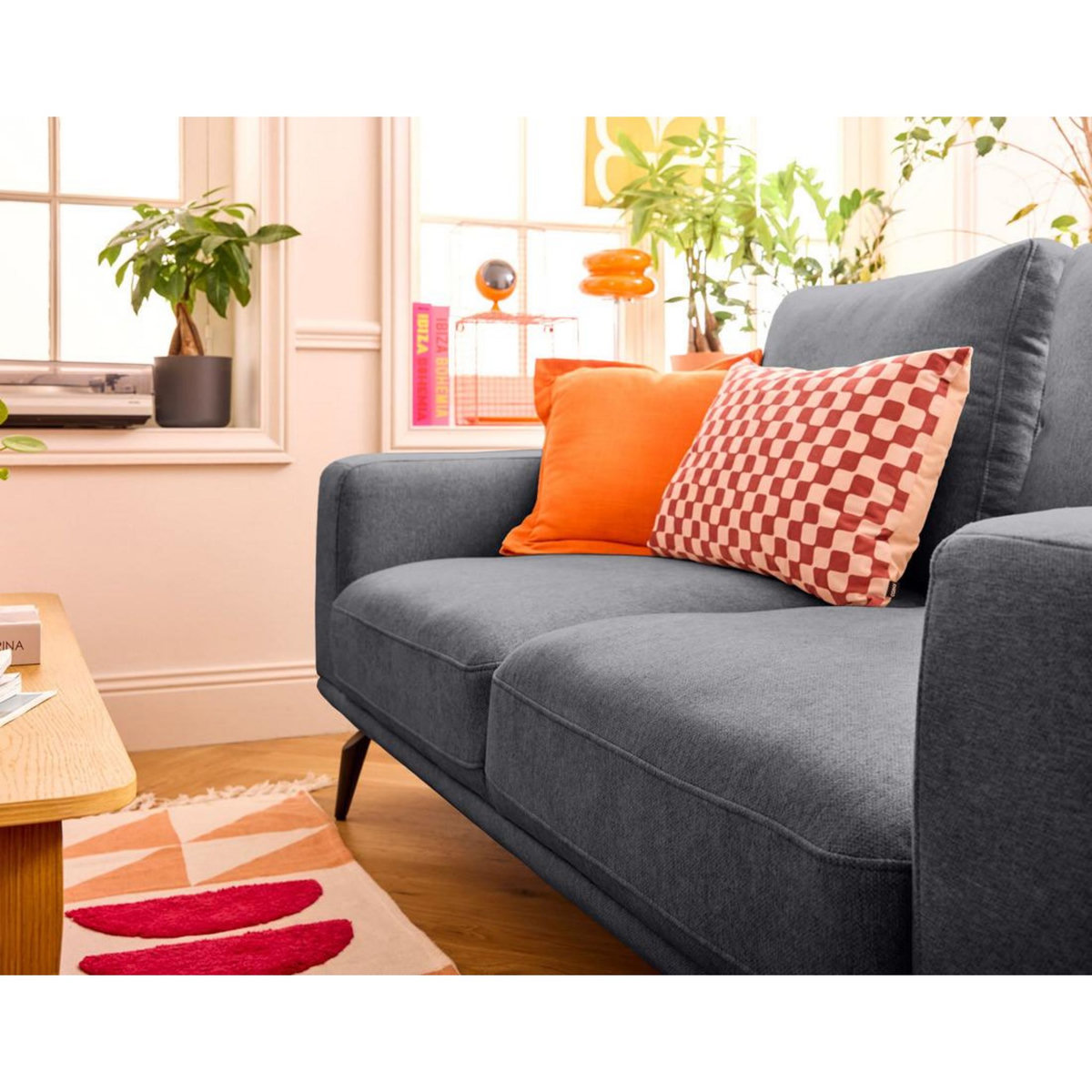 LISA DESIGN Vicence - canapé droit 2 places en tissu