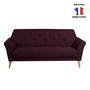 Voir la diapositive 2 : Canapé 3 places scandinave tissu chiné SANTANA, pieds hêtre