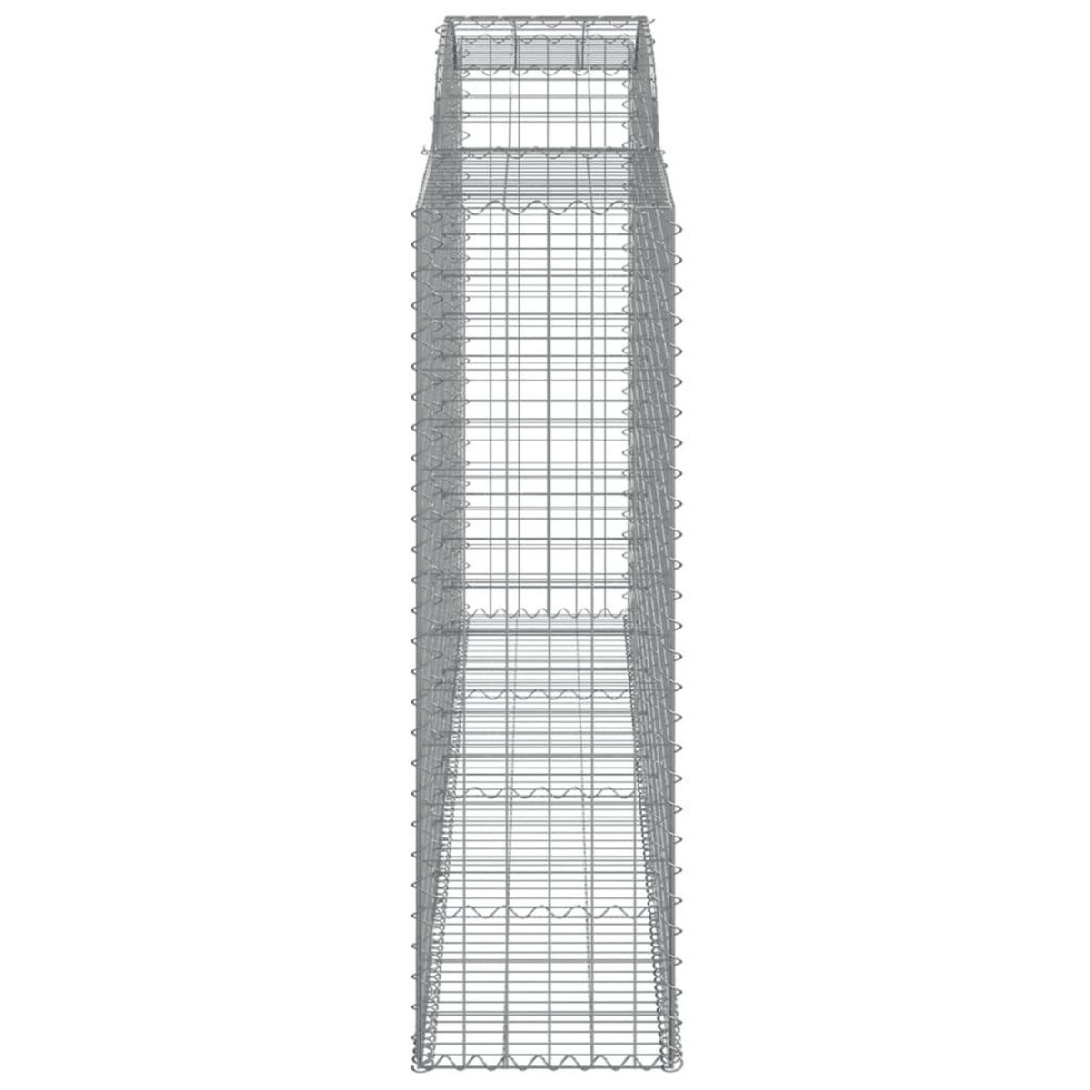 VIDAXL Panier de gabions arque 300x50x160/180 cm Fer galvanise