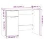 Voir la diapositive 6 : VIDAXL Bureau Sonoma gris 100x50x75 cm Bois d'ingenierie