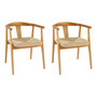 Voir la diapositive 1 : ATMOSPHERA Lot de 2 Fauteuils à Dîner  Yamato  73cm Naturel