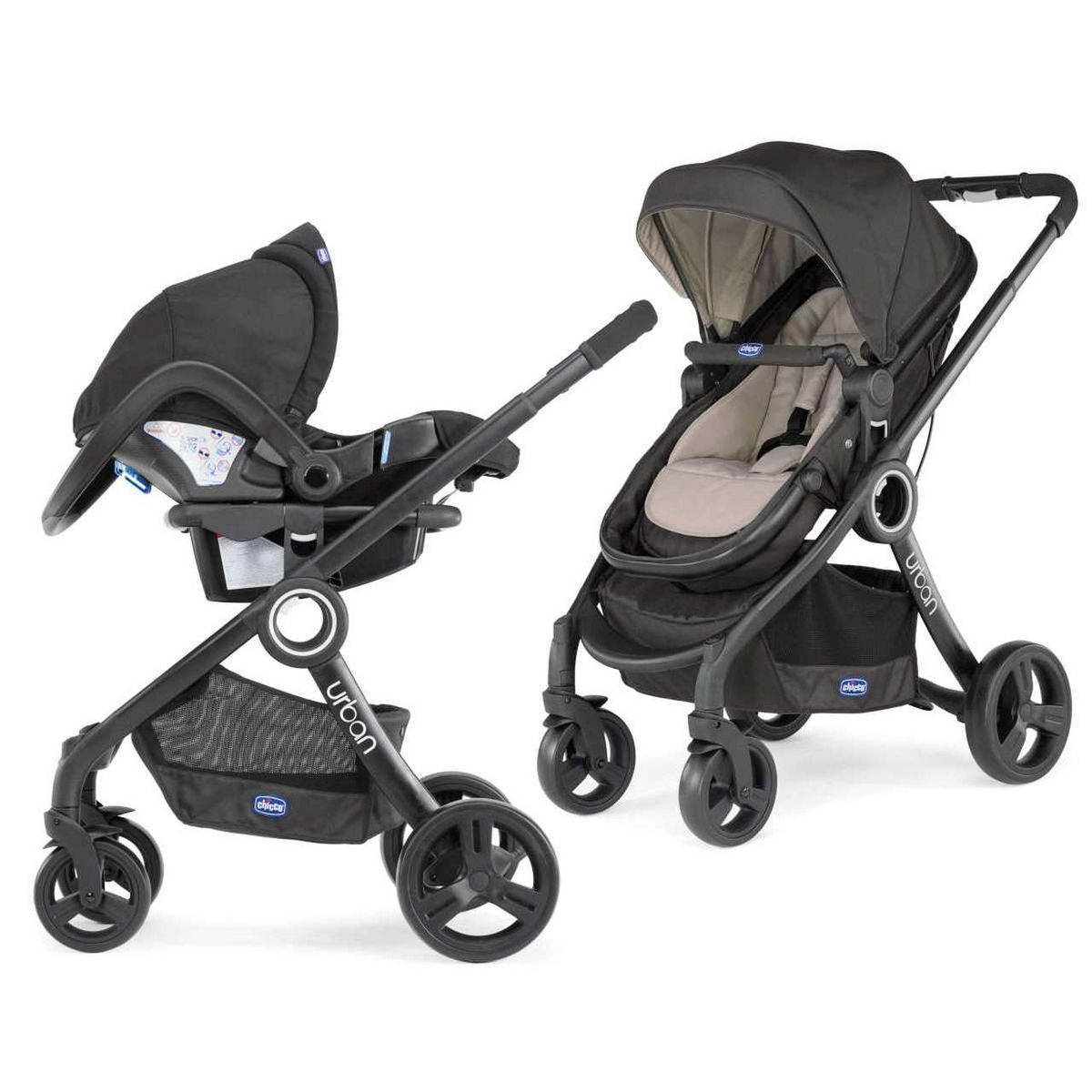 CHICCO Pack urban plus (poussette + nacelle transformable + auto-fix fast) Dune