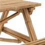 Voir la diapositive 6 : Paris Prix Table de Jardin & 2 Bancs  Paradis  134cm Naturel