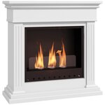 HOMCOM Cheminée à l'éthanol bioéthanol 3 brûleurs 0,4L - couverture 16-18 ? - autonomie environ 2h - blanc