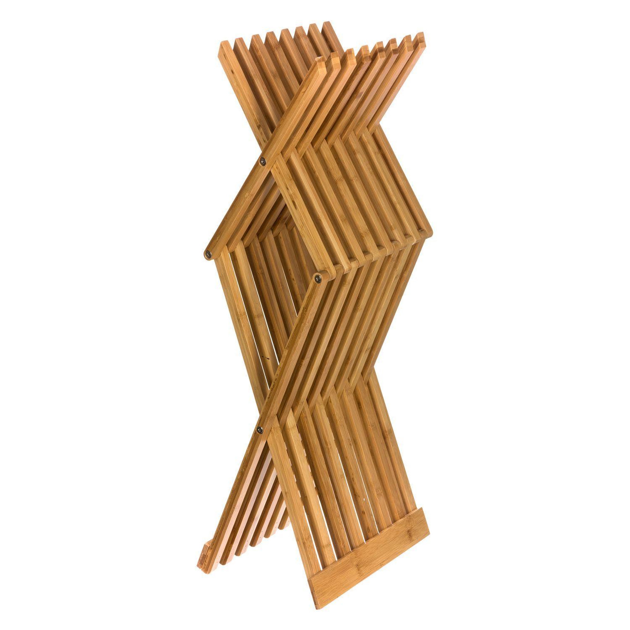 Voir la diapositive 3 : TOILINUX 2 tabourets pliants en bambou delca - h. 45 cm - beige