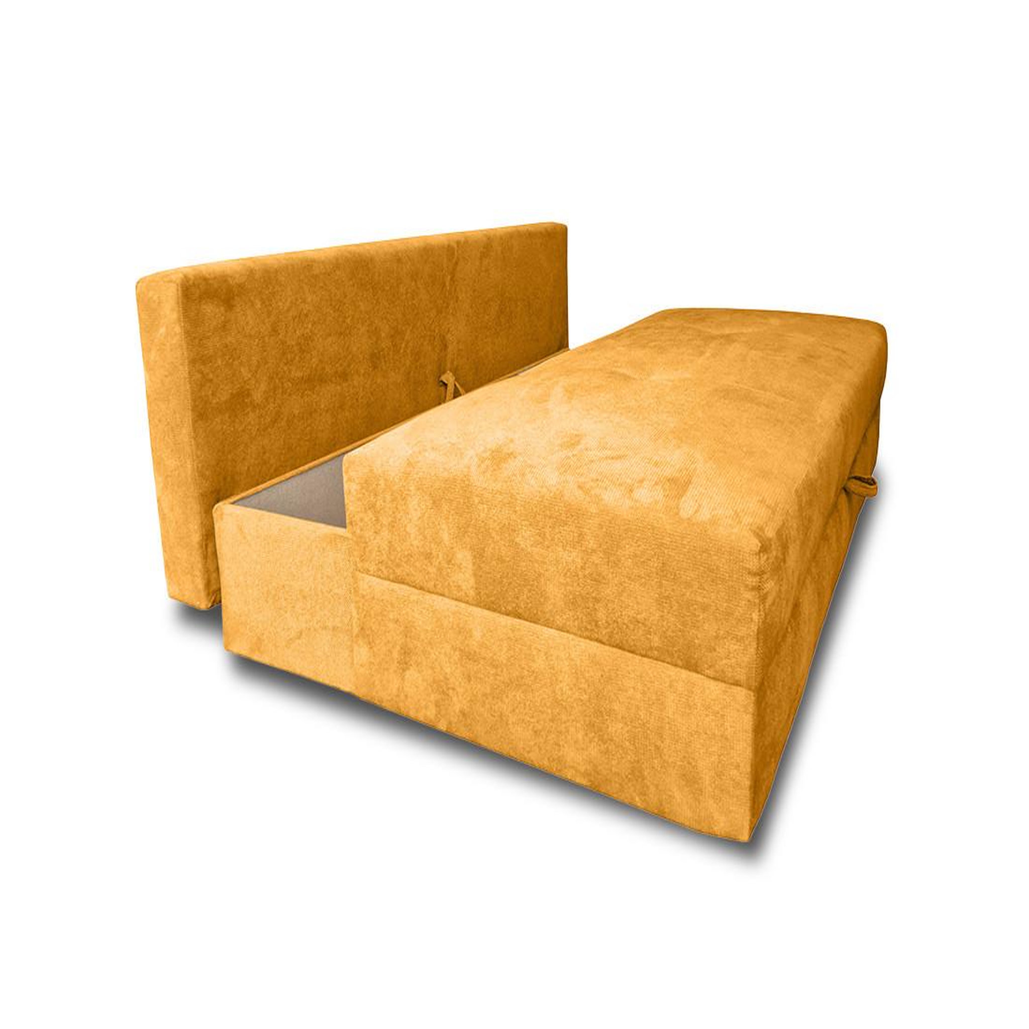 Voir la diapositive 3 : BEST MOBILIER Lucina - canapé droit 3 places - convertible avec coffre - en velours