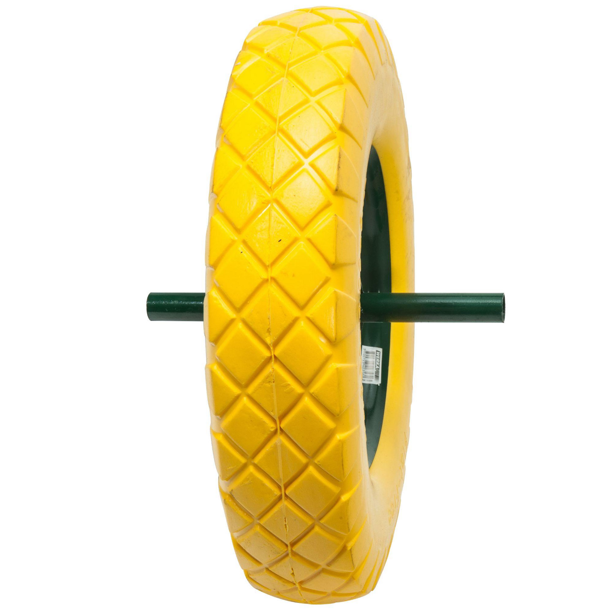 Voir la diapositive 3 : WERKAPRO Roue increvable 15''  385x95  Axe de 20 mm