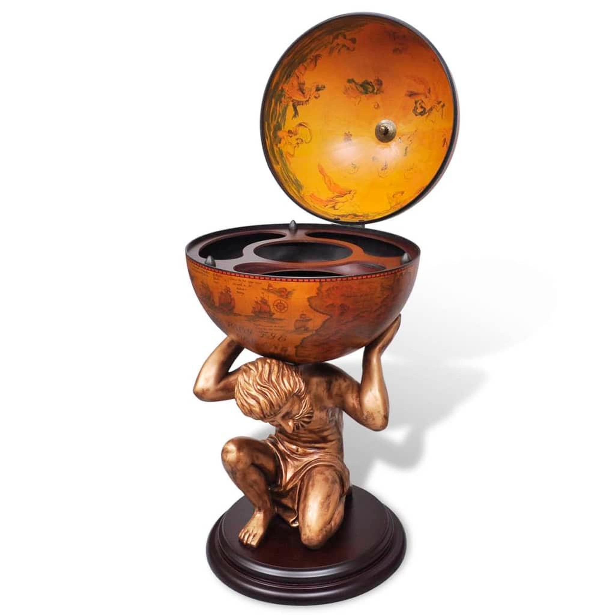 Voir la diapositive 4 : VIDAXL Bar sous forme de globe Atlas 42 x 42 x 85 cm