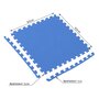 HOMCOM Tapis en mousse de protection sol tapis de fitness 62 cm x 62 cm x 1 cm avec bordures tapis puzzle 25 pièces 9,3 m² de surface bleu
