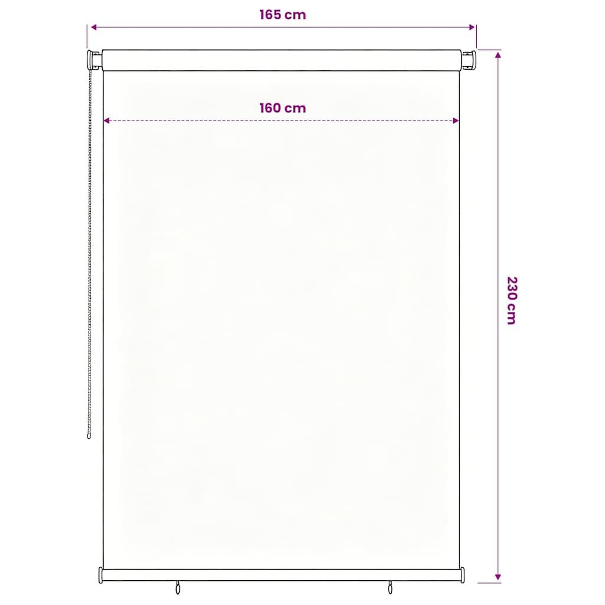 Voir la diapositive 6 : VIDAXL Store roulant d'exterieur 165 (l) x 230 (h) cm bleu hdpe