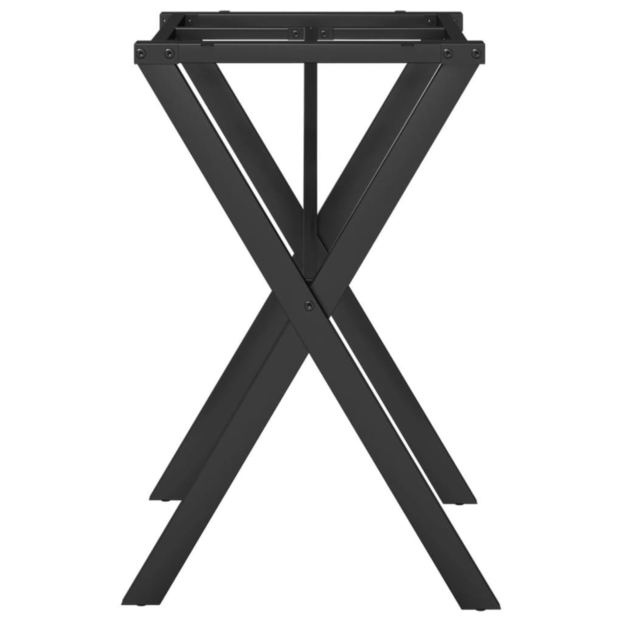 Voir la diapositive 5 : VIDAXL Pieds de table a manger cadre en X 60x40x73 cm acier
