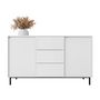 Voir la diapositive 2 : BEST MOBILIER Girona - buffet bas - blanc - 153 cm