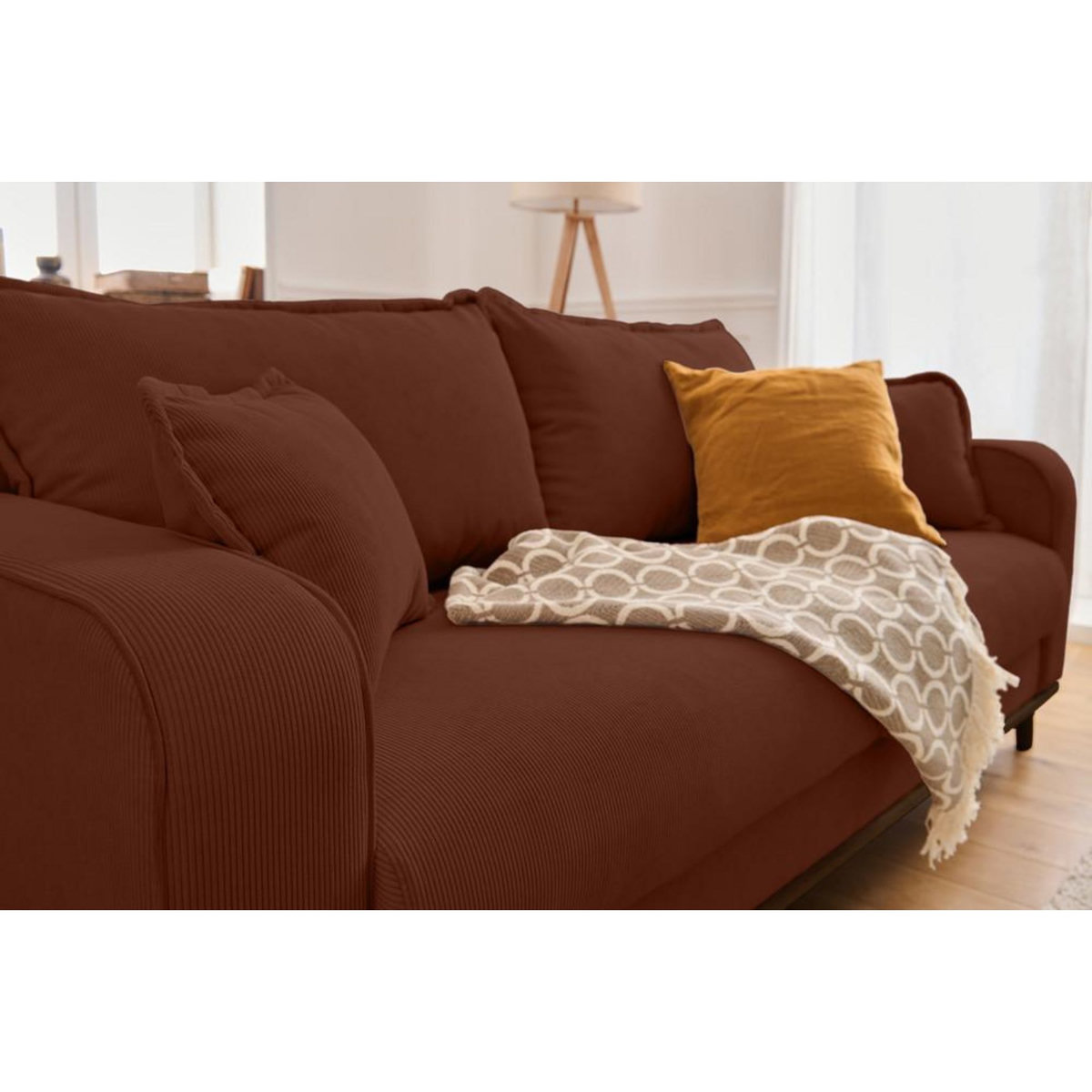 LISA DESIGN Albane - canapé 3 places - en velours côtelé