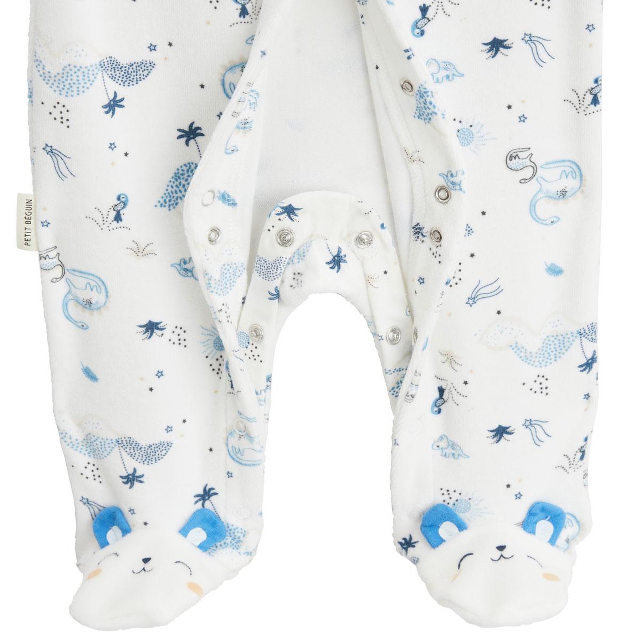 Voir la diapositive 4 : Petit Béguin Pyjama bébé en velours dune valley