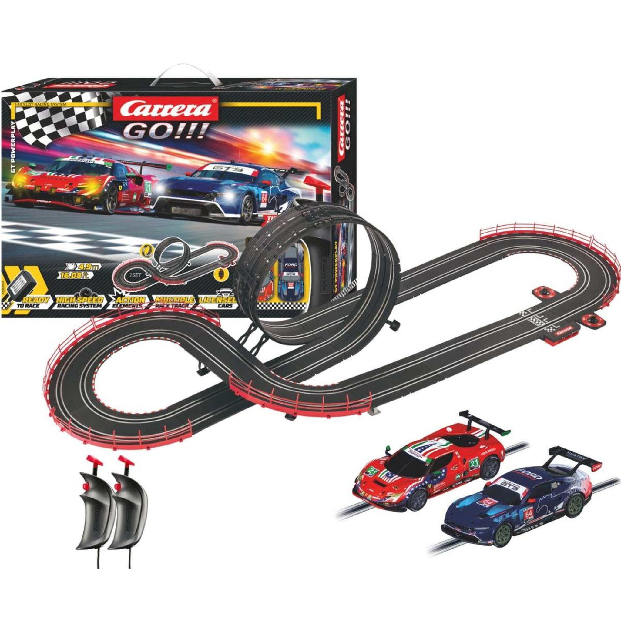 MILLY MALLY Circuit de voitures Carrera Go 20062597 GT Powerplay 4,9m