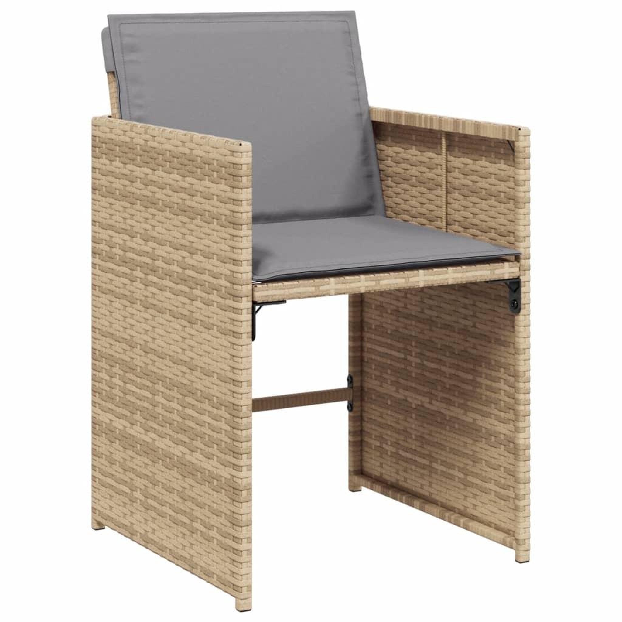 Voir la diapositive 5 : VIDAXL Ensemble a manger de jardin et coussins 17 pcs melange beige