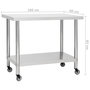 Voir la diapositive 6 : VIDAXL Table de travail de cuisine avec roues 100x60x85 cm Inox