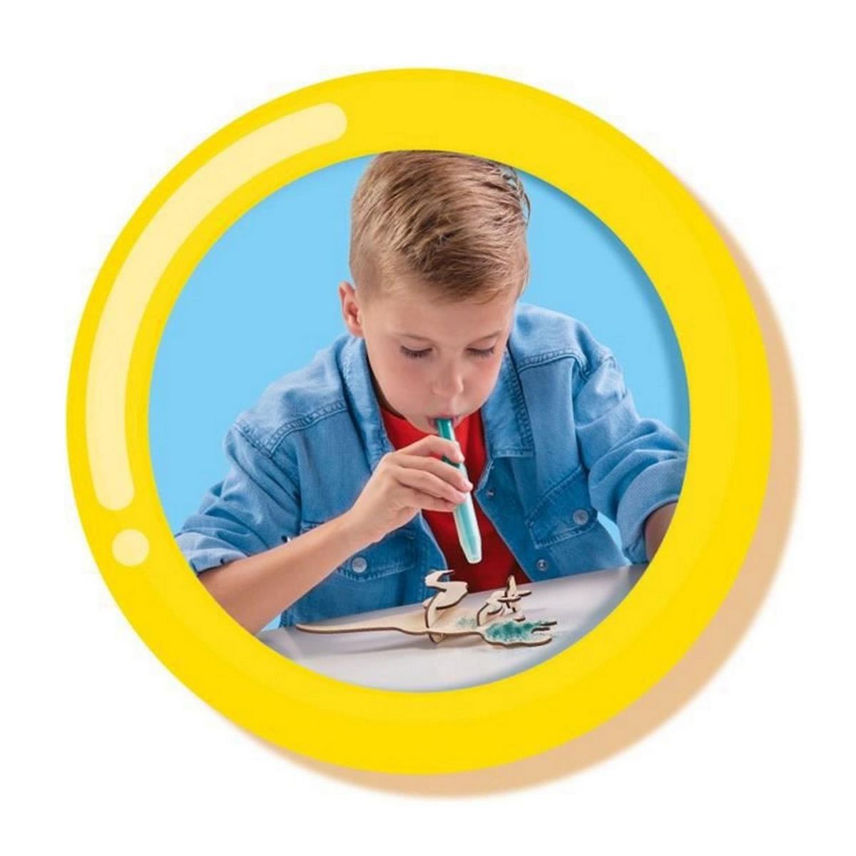 SES Creative Crayons souffleurs Blow airbrush pens : Dinosaure