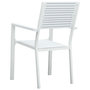 Voir la diapositive 5 : VIDAXL Chaises de jardin lot de 4 Blanc PEHD Aspect de bois