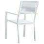 Voir la diapositive 5 : VIDAXL Chaises de jardin lot de 4 Blanc PEHD Aspect de bois