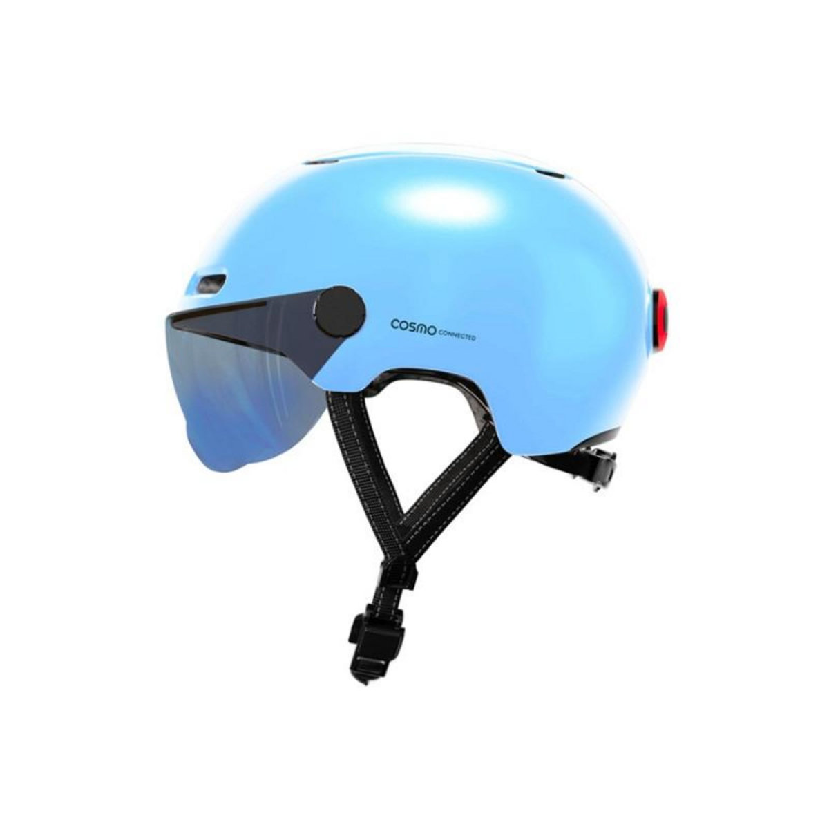 COSMO CONNECTED Casque vélo Cosmo Connected Fusion+ Bleu Ciel Metallise