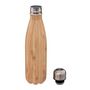 Voir la diapositive 2 : FIVE Bouteille Isotherme Inox  Effet Bambou  0,5L Beige
