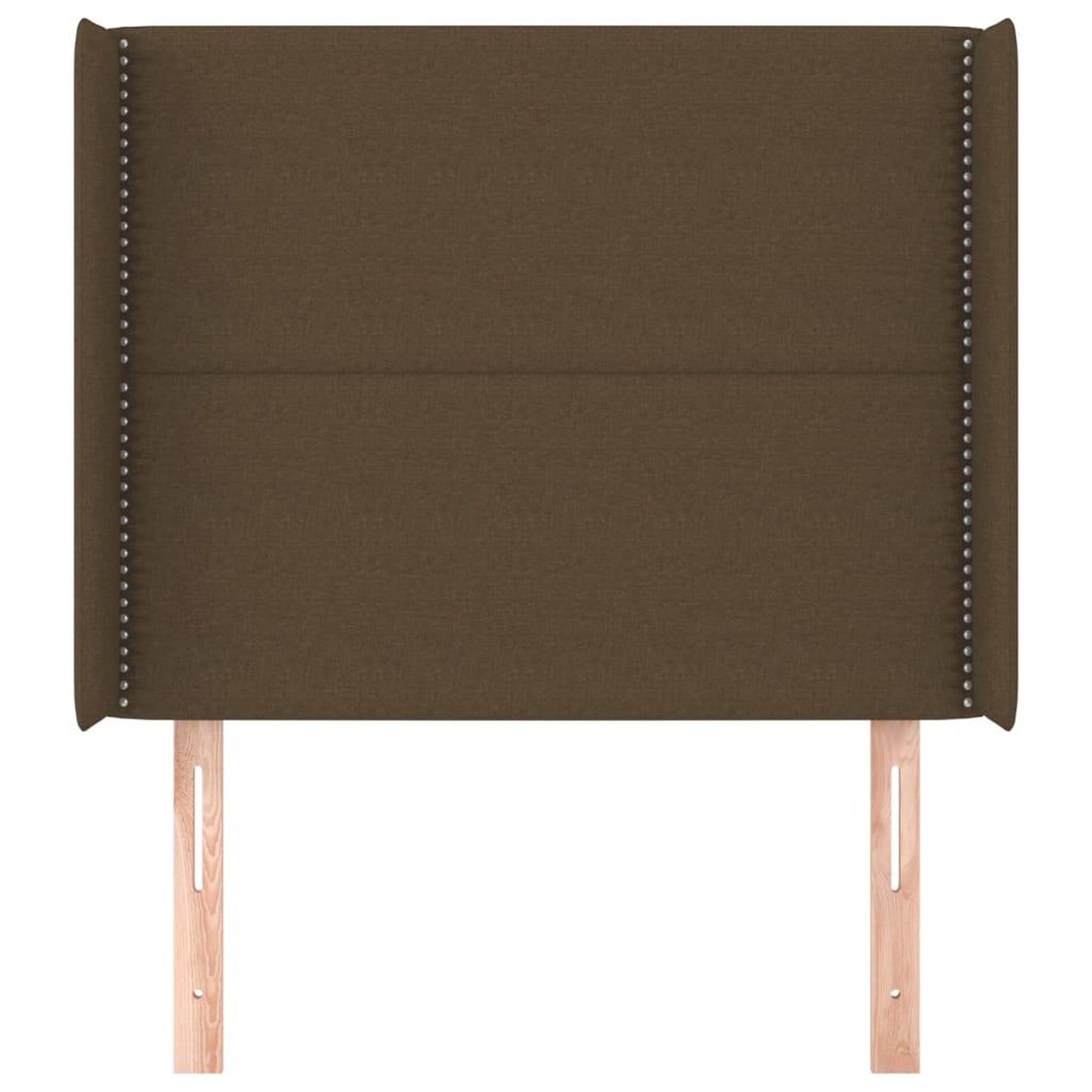Voir la diapositive 3 : VIDAXL Tete de lit avec oreilles Marron fonce 103x16x118/128 cm Tissu