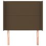 Voir la diapositive 3 : VIDAXL Tete de lit avec oreilles Marron fonce 103x16x118/128 cm Tissu