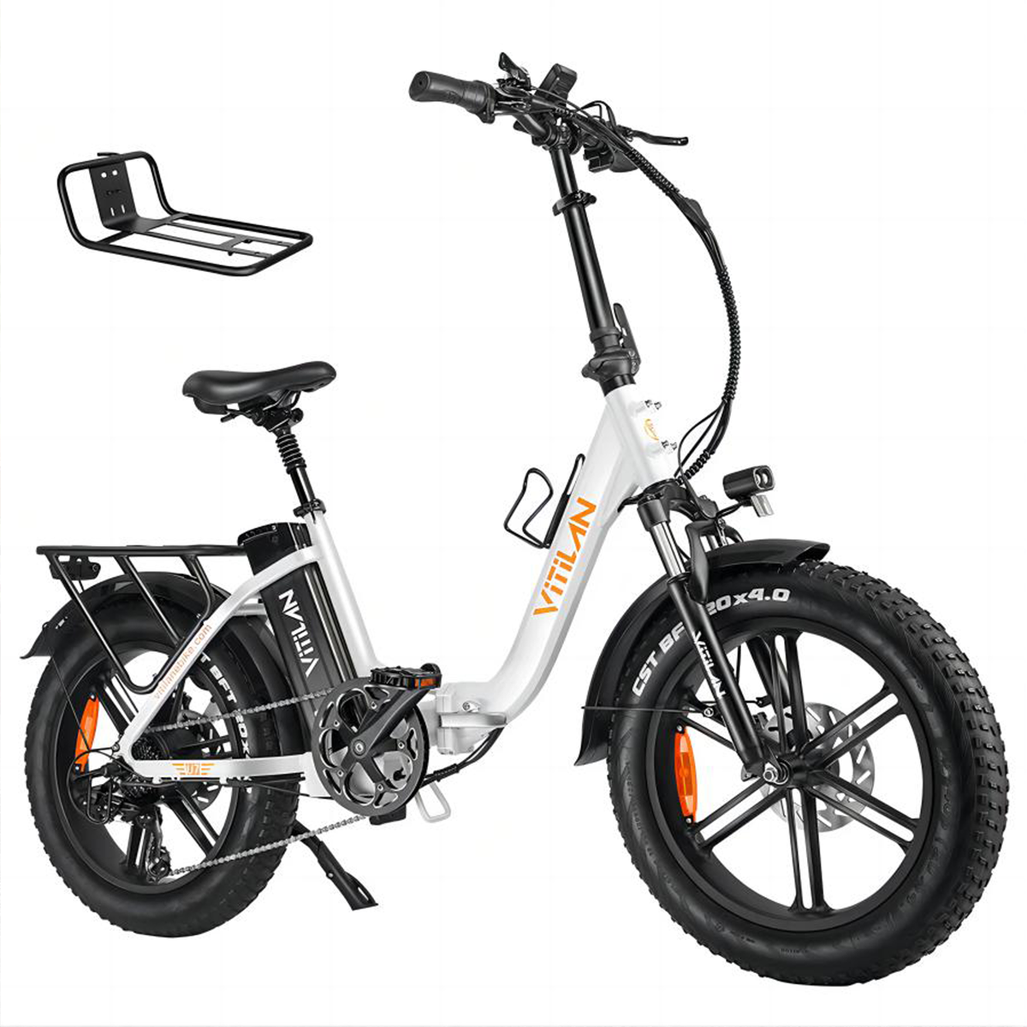 Voir la diapositive 1 : VITILAN Vélo électrique pliable Vitilan U7 2.0 - 20 pouces - Cadre ouvert - 48 V 20 Ah