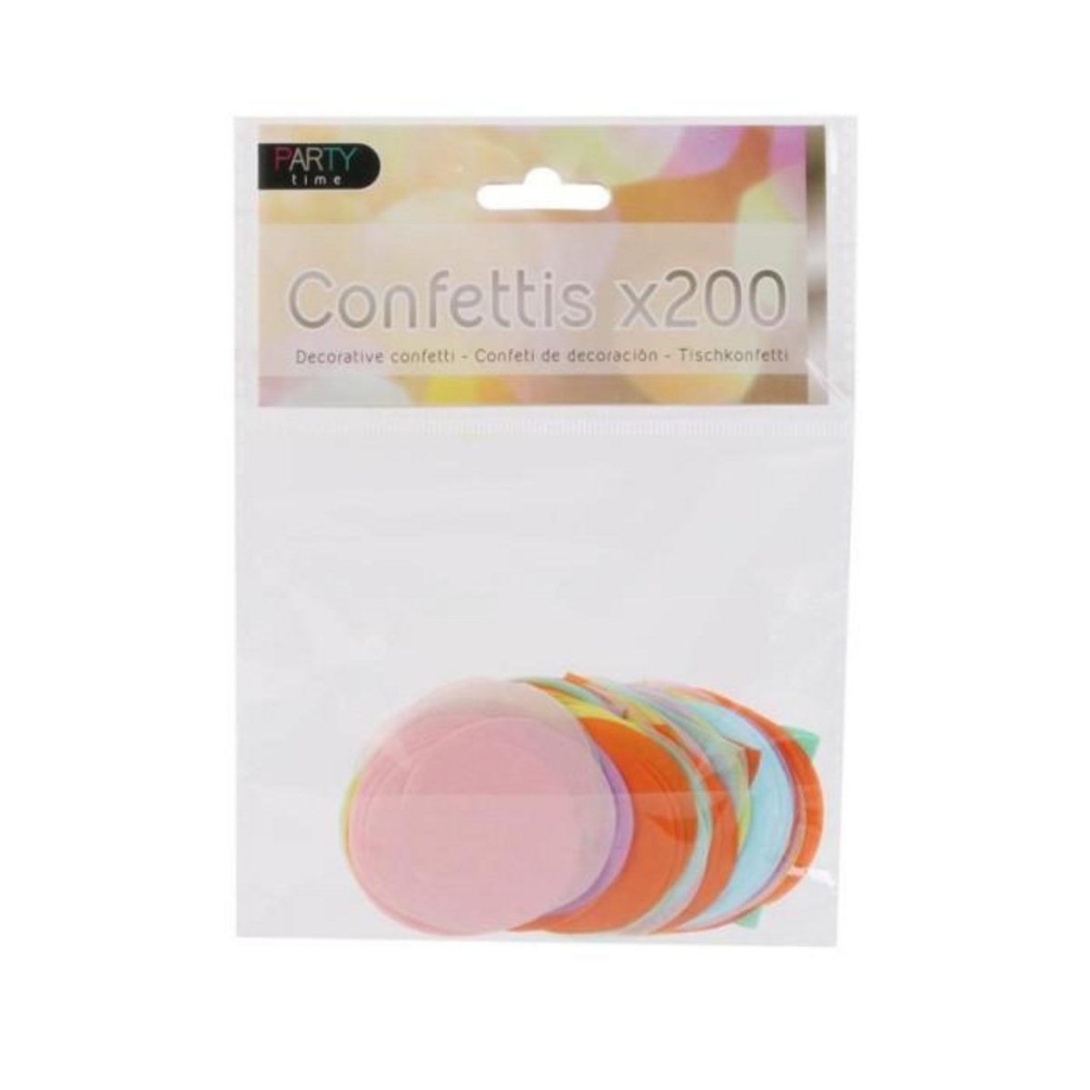 Paris Prix Lot de 200 Confettis  Ronds  5cm Multicolore