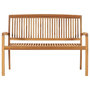 Voir la diapositive 3 : VIDAXL Banc de jardin empilable et coussin 128,5cm Bois de teck massif