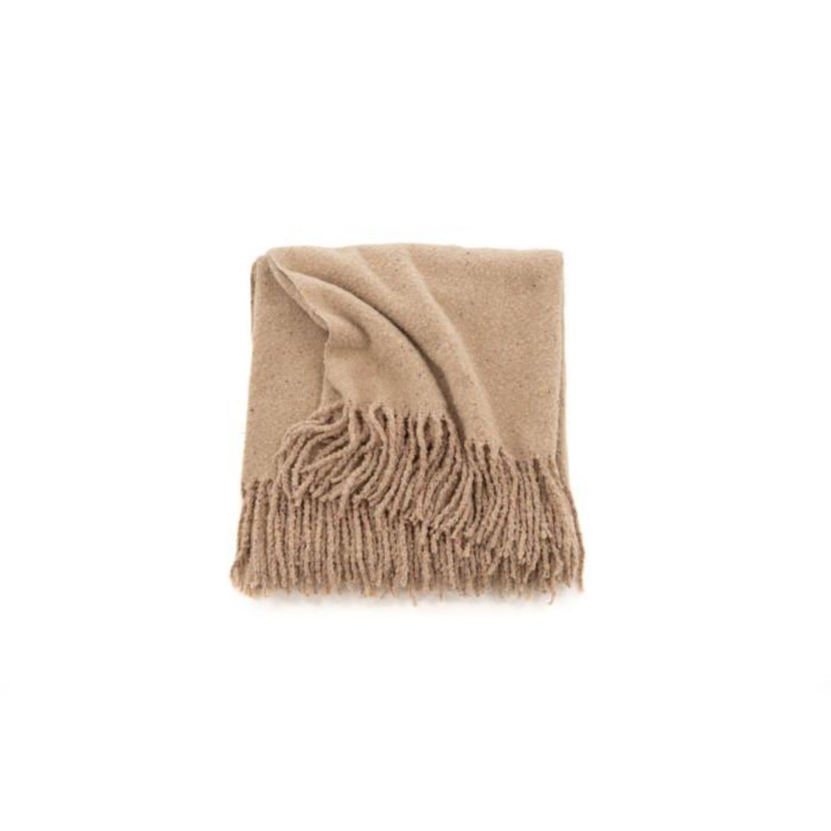 Paris Prix Plaid à Franges  Tilly  130x170cm Beige