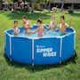 Voir la diapositive 2 : SUMMER WAVES Piscine tubulaire Active Frame Pool ronde 4,57 x 0,84 m - Summer Waves