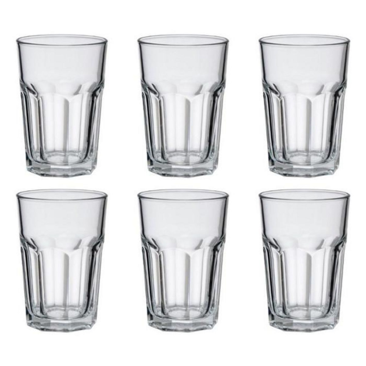 SECRET DE GOURMET Lot de 6 Gobelets en Verre  Mojito  36cl Transparent