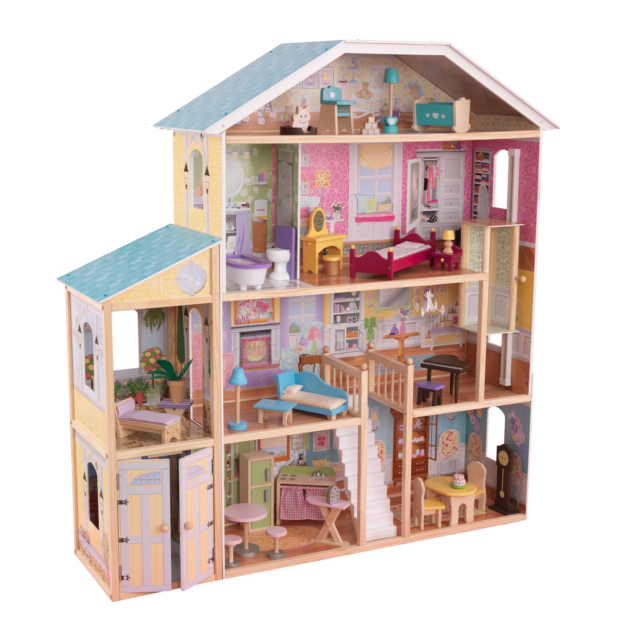 Kidkraft Maison de poup?�e bois Majestueuse pas cher - Auchan.fr