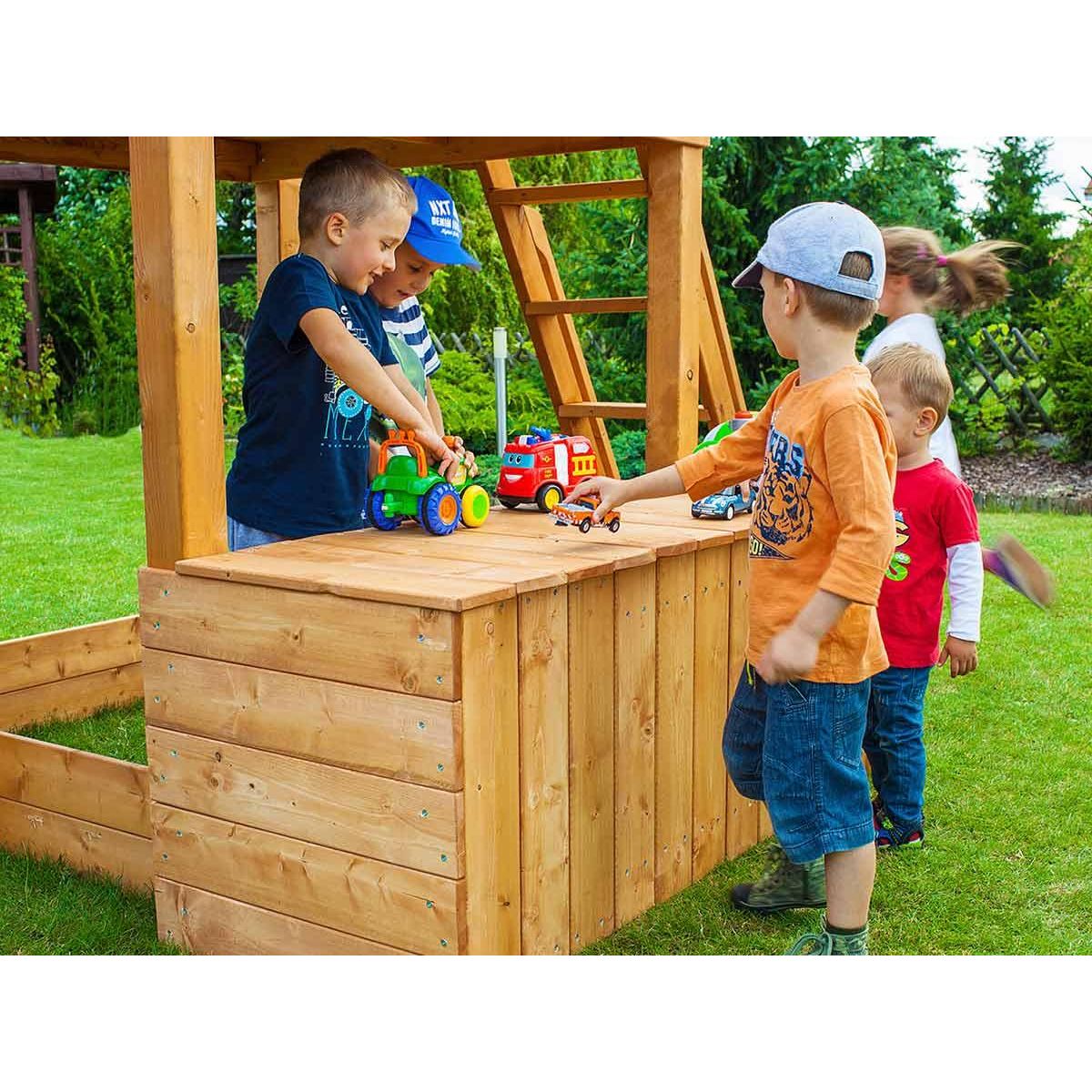 Fungoo Aire de jeux Maxi Plaza - Toboggan bleu - Fungoo