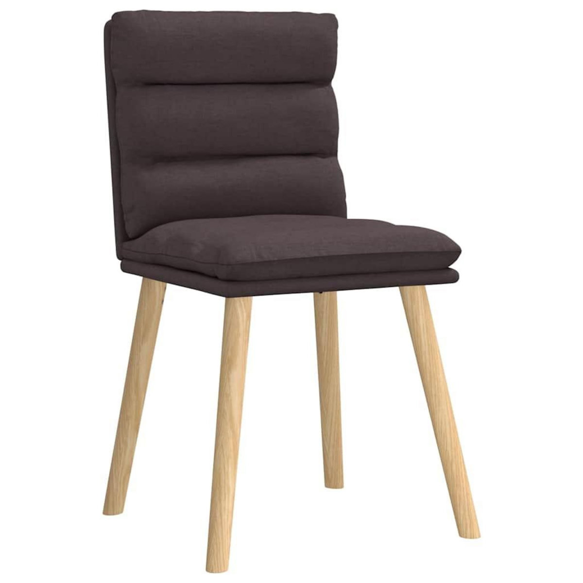 VIDAXL Chaises a manger lot de 2 marron fonce tissu