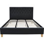 Voir la diapositive 2 : Habitat et Jardin Lit  Emmy  - 180 x 200 cm - Gris foncé