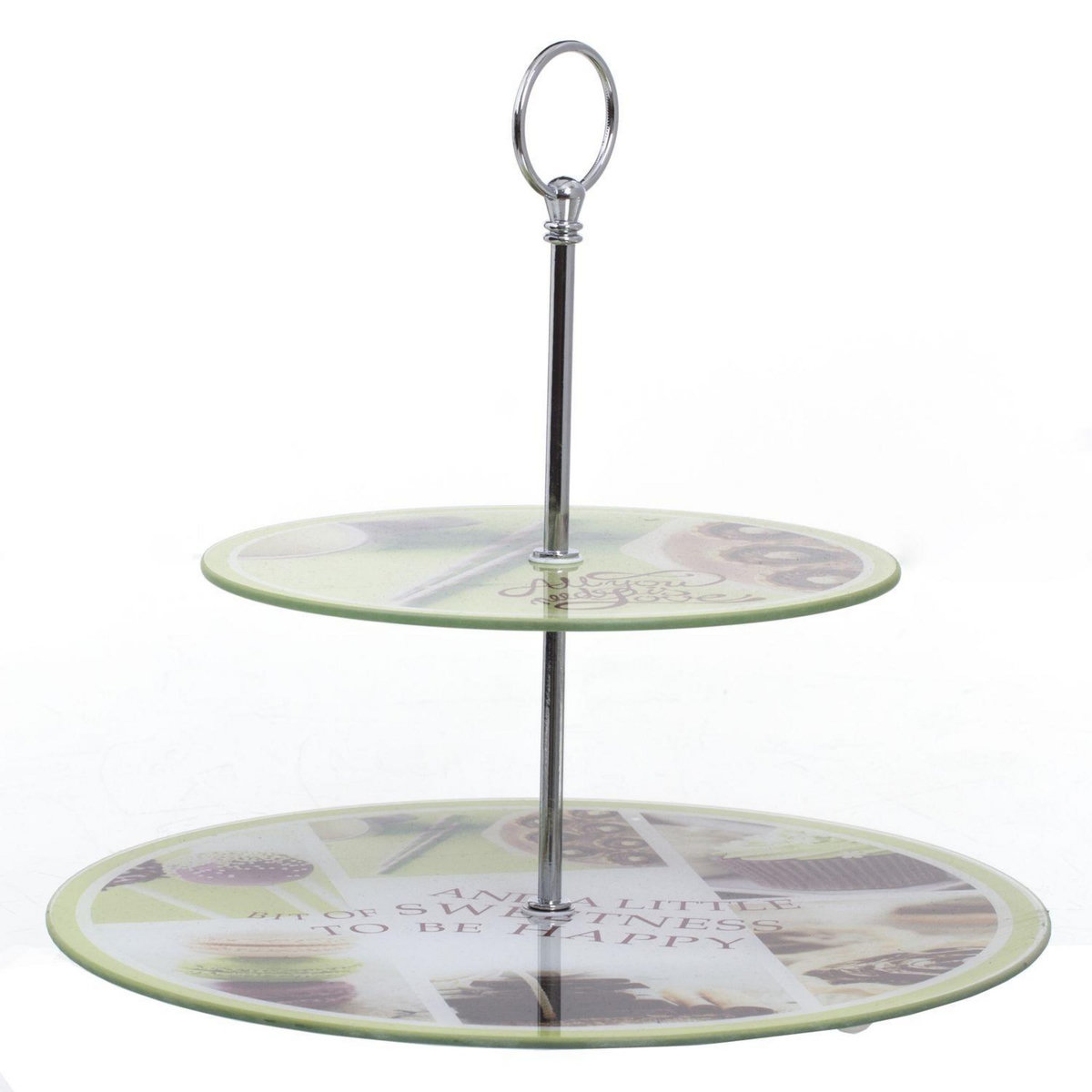 SECRET DE GOURMET Serviteur en verre avec motifs - 2 Etages