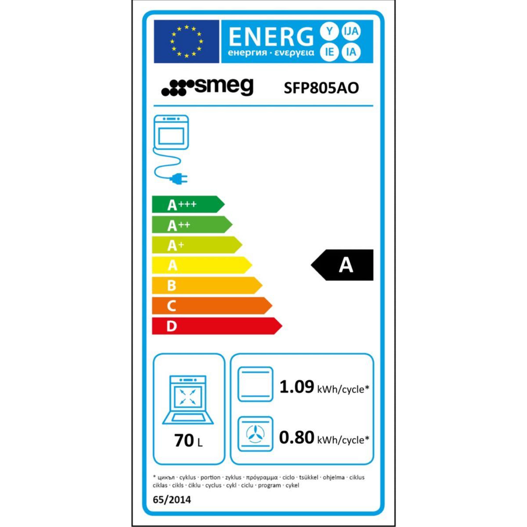 Voir la diapositive 5 : SMEG Four encastrable SFP805AO