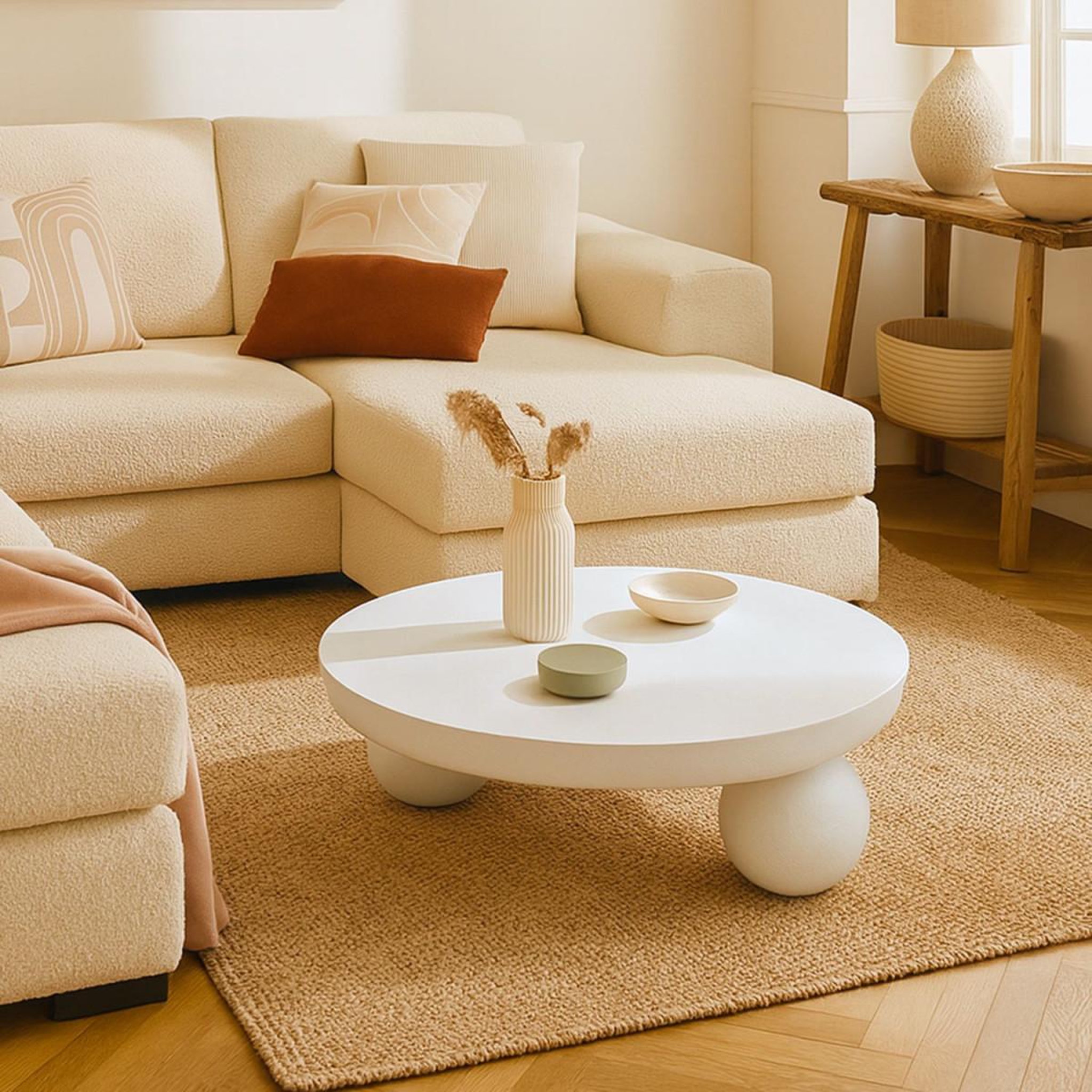Voir la diapositive 4 : Paris Prix Table basse design  romy  100cm blanc