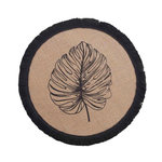 Paris Prix Set de Table Rond en Jute  Mogador  38cm Naturel & Noir