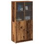 Voir la diapositive 3 : VIDAXL Buffet haut avec portes vieux bois 68x37x142 cm bois ingenierie